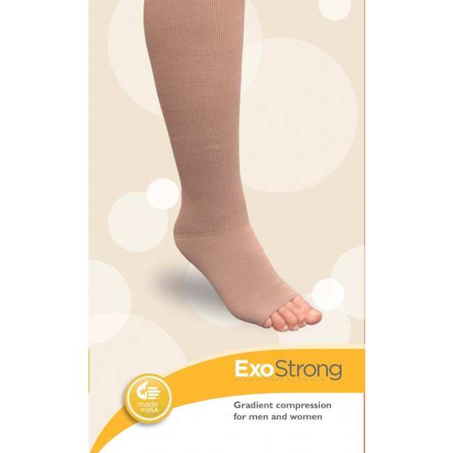 ExoStrong Flat-Knit Thigh High Compression Stocking