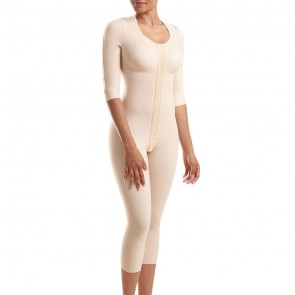 Marena Compression Bodysuit with 3/4 Sleeves- Front