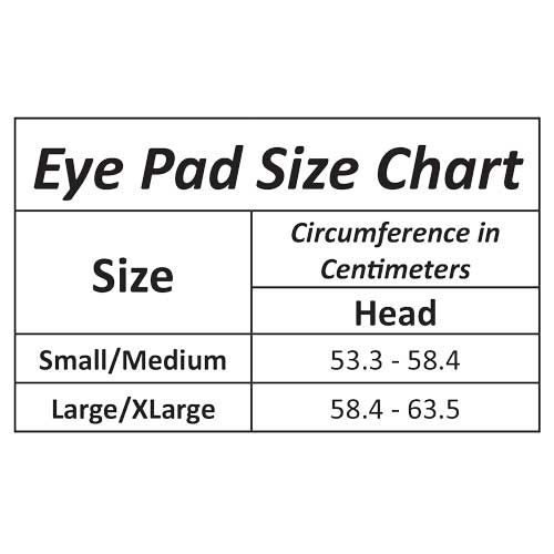 JoViPak Eye Pad Size Chart