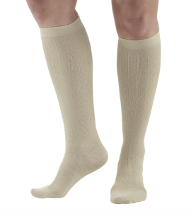 Ames Walker Women's Patterned Knee High Socks Tan
