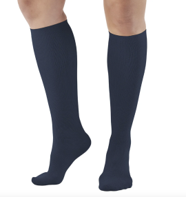 Ames Walker Women's Travel Knee High Socks Navy