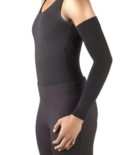 AW Lymphedema Armsleeve w/Soft Top - Black 20-30 mmHg