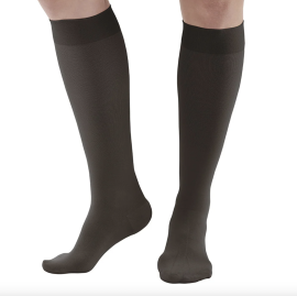 Ames Walker Luxury Opaque Stockings Knee High Black