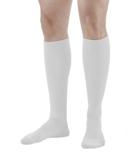 Ames Walker Diabetic Knee High Socks White