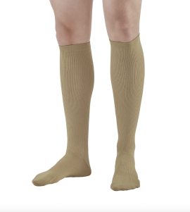 Ames Walker Men's Microfiber Knee High Socks Khaki