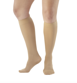 Ames Walker Microfiber Opaque Stockings Knee High CT Sand