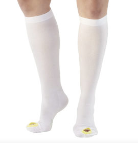 Ames Walker Anti-Embolism Stockings Inspection Toe White