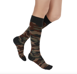 Rejuva Camo Knee High Compression Socks Green
