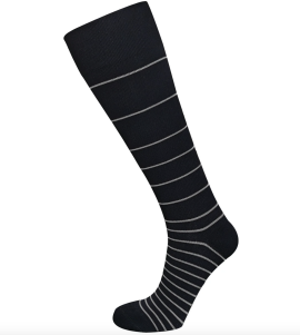 Ames Walker Stripe Knee High Socks Grey