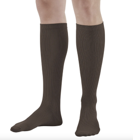Ames Walker Men's Travel Knee High Socks Brown