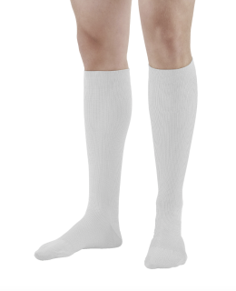 Ames Walker Cotton Knee High Trouser Socks White