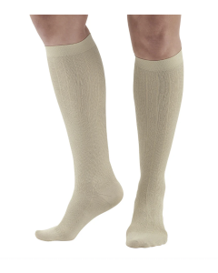 Ames Walker Women's Patterned Knee High Socks Tan