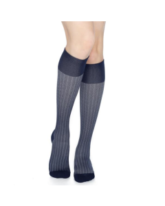 Rejuva Herringbone Knee High Compression Socks Marine