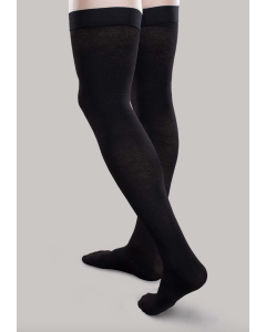 Therafirm Core-Spun Moderate Support Thigh High Socks (20-30 mmHg) Black