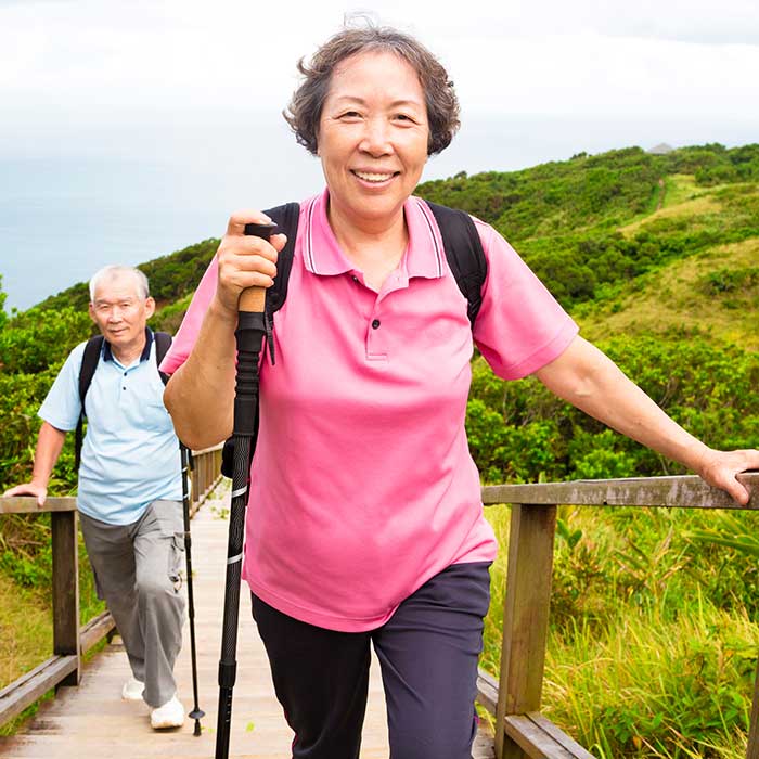 Women hiking